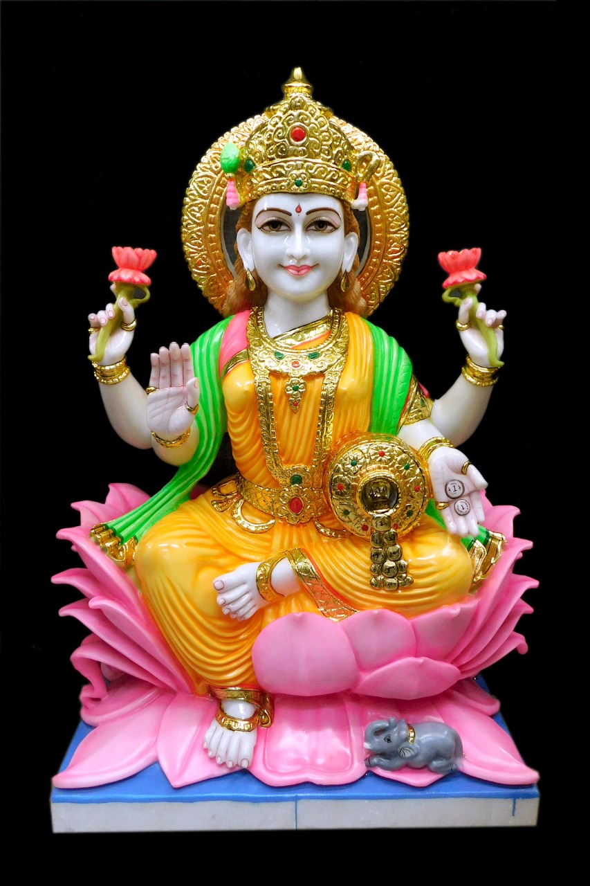 Goddess Laxmi Marble Statue