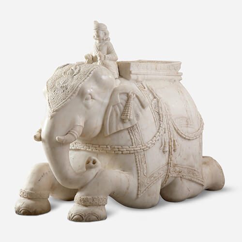 Marble Elephant Statue