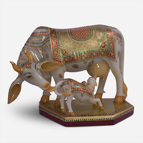 Marble Cow Statue