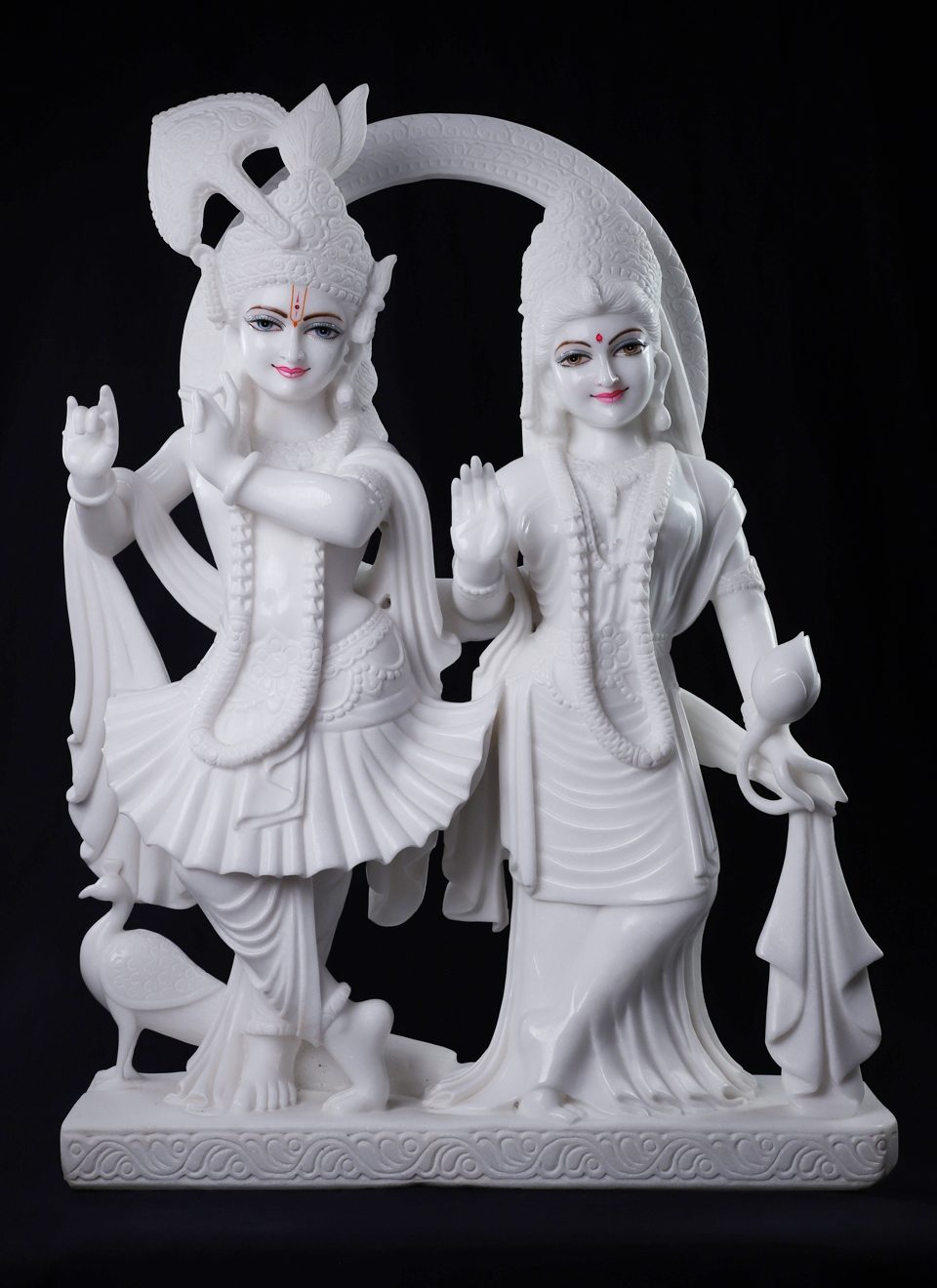 Radha Krishna Marble Statue