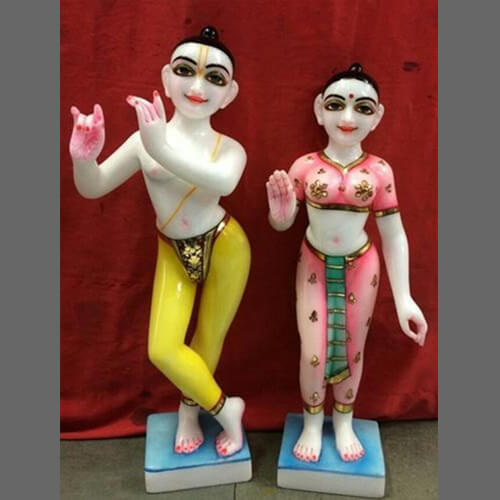 Iscon Radha Krishna Marble Statue