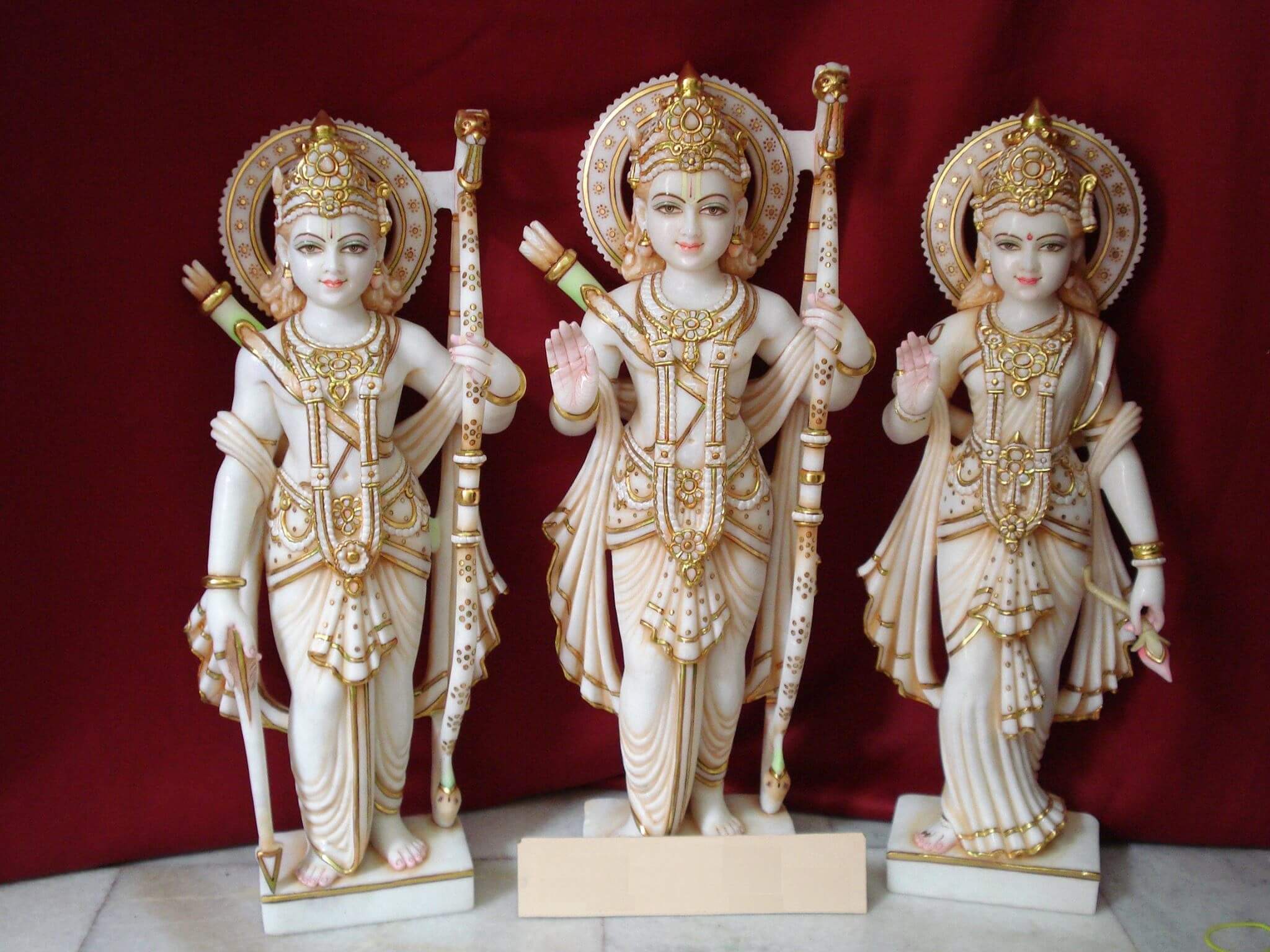 Marble Ram Lakshman Sita Statue