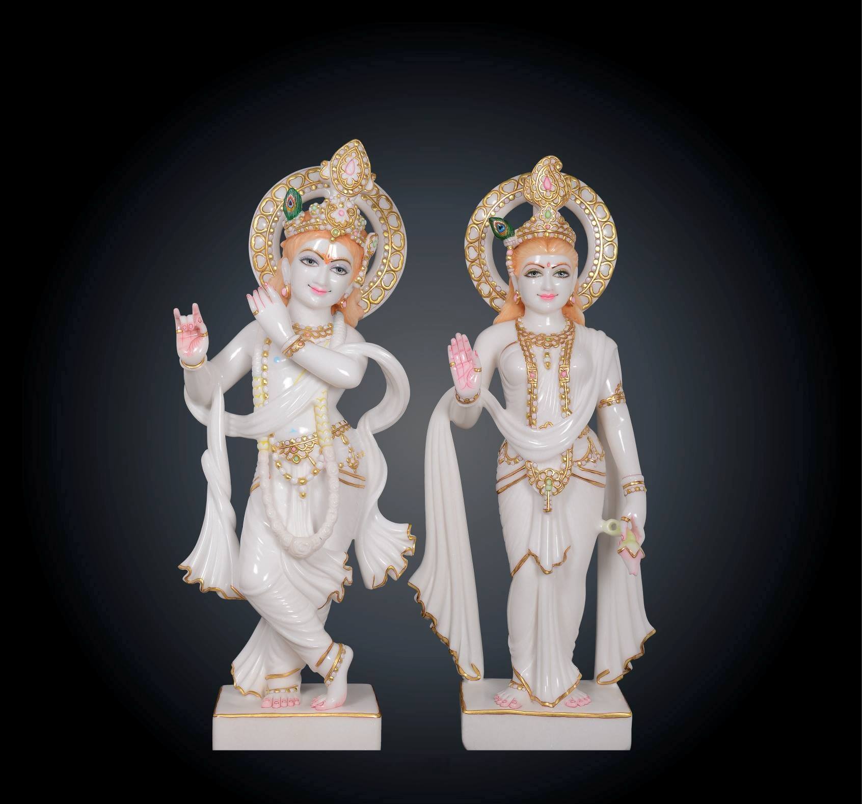 Marble Radha Krishna Statue