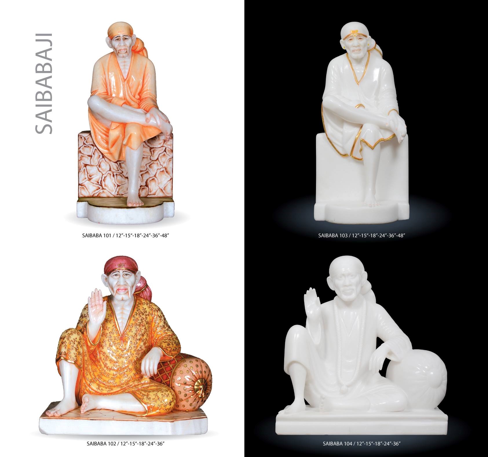 White Marble Sai Baba Statue