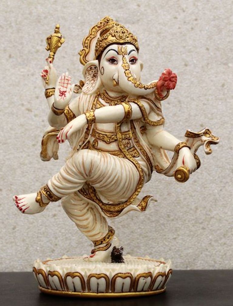 Dancing Ganesh Marble Statue